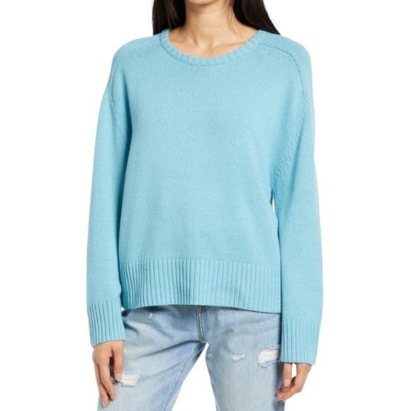 TREASURE & BOND Knit Crewneck Sweater - Milky Blue - NWT - Picture 1 of 2
